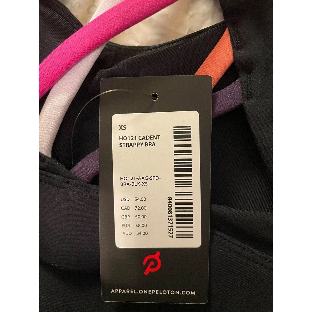 Peloton Strappy Sports Bra, Cadent, XS, Spin, Running, New! Retail $54